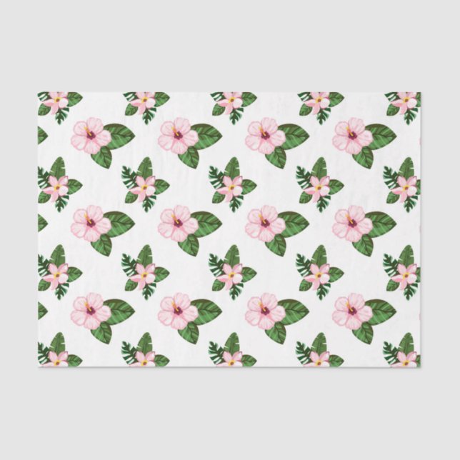 Rosa Hibiskus-Blume (Design 41 Pink Serie) Seidenpapier (Vorderseite)