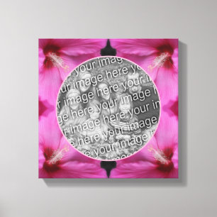 Rosa Hibiskus Blume Erstellen Sie Ihr eigenes Foto Leinwanddruck