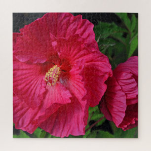 Rosa Hibiskus Blume Puzzle