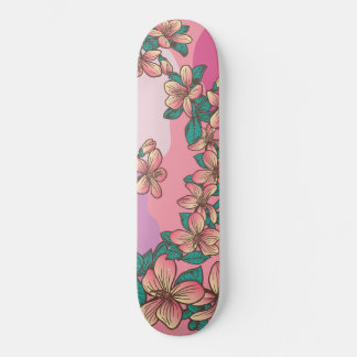Rosa Hibiskus Hawaiianische Blume Blumenrodelbahn Skateboard