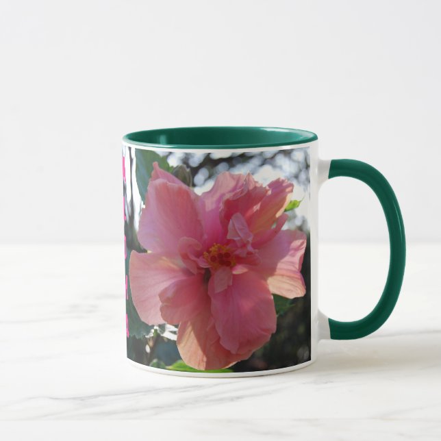 Rosa Hibiskus in Hawaii Tasse (Rechts)