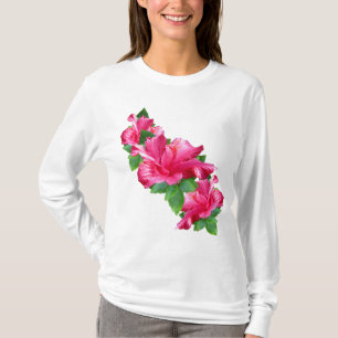 Rosa Hibiskus-Königin-Shirts T-Shirt