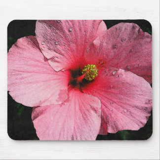 Rosa Hibiskus Mousepad