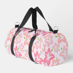 Rosa Hibiskus, rosa Blüten, Blumenmuster Duffle Bag