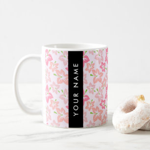 Rosa Hibiskus, rosa Blüten, Ihr Name Kaffeetasse