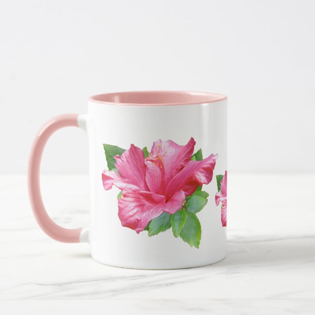 Rosa Hibiskus Tasse (Links)