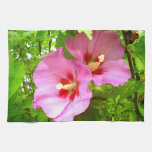 Rosa Hibiskus Teetuch Geschirrtuch