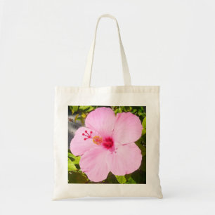 Rosa Hibiskus Tropische Blume Tragetasche