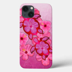 Rosa Hibiskus und Honu Schildkröten Case-Mate iPhone Hülle