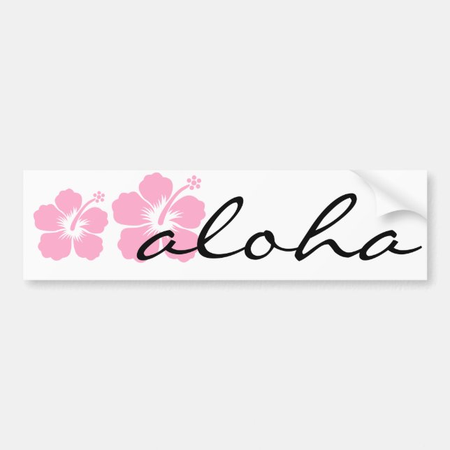 rosa Hibiskusaloha Blume S Autoaufkleber (Vorne)