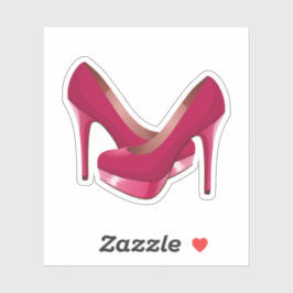 Rosa High Heel Stilettos Aufkleber