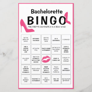 Rosa High Heels   Bingo Game   Anpassbar