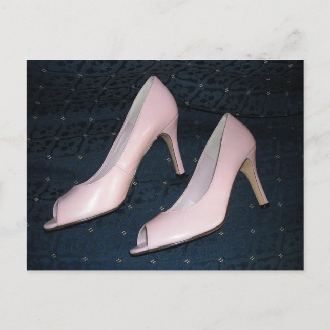 Rosa High Heels Pumps/Schuhe Postkarte (Vorderseite)