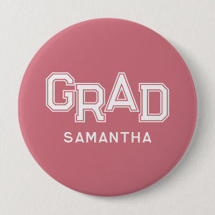 Rosa High School Abschluss benutzerdefinierter Nam Button