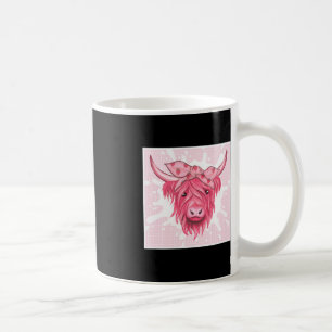 Rosa Highland Cow Strawberry Ästhetische Kernausri Kaffeetasse