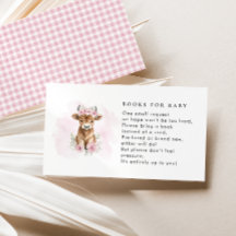 Rosa Highland-Kuh-Bücher für Babyparty