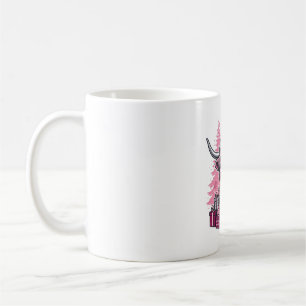 Rosa Highland-Kuh-Weihnachtsgeschenke Vintage-Kuns Kaffeetasse