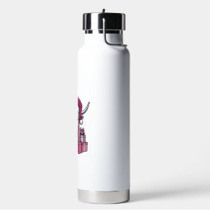 Rosa Highland-Kuh-Weihnachtsgeschenke Vintage-Kuns Trinkflasche