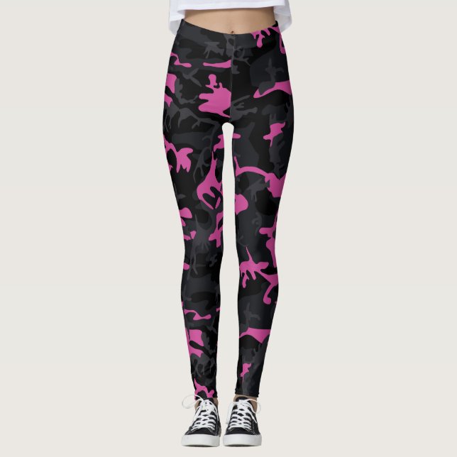 Rosa Highlights Camouflage Leggings (Vorderseite)