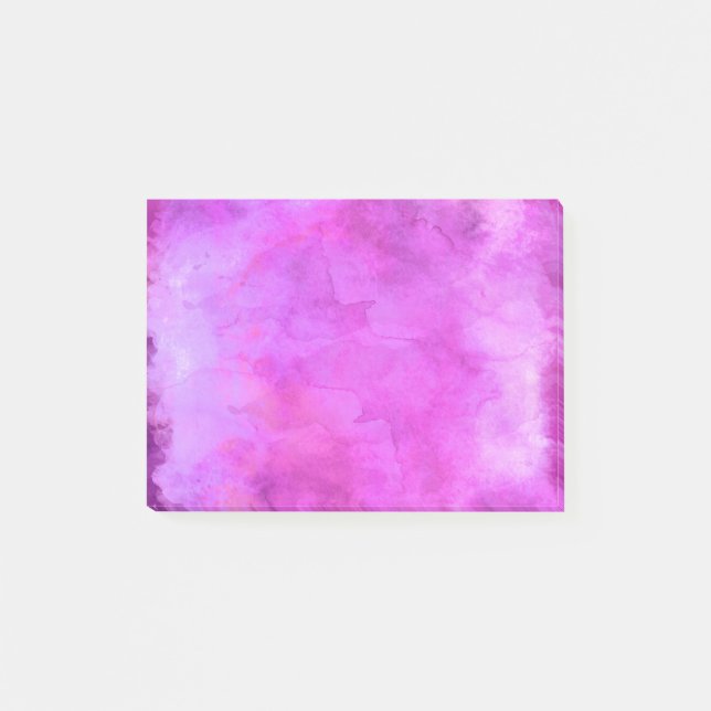 Rosa HimbeerAquarell-Beschaffenheits-Muster Post-it Klebezettel (Vorderseite)