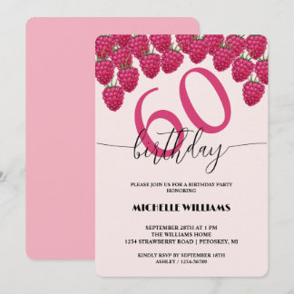 Rosa Himbeere Wasserfarbe Kunst Kalligrafie Geburt Einladung