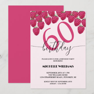 Rosa Himbeere Wasserfarbe Kunst Kalligrafie Geburt Einladung