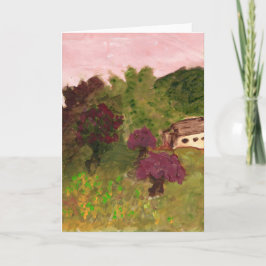 Rosa Himmel, Landschaft, Haus, Karte (Bild 839)