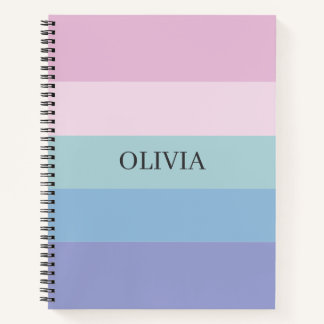Rosa Himmel Pastell Olivia Name Notizbuch