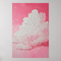Rosa Himmel und weiße Wolken