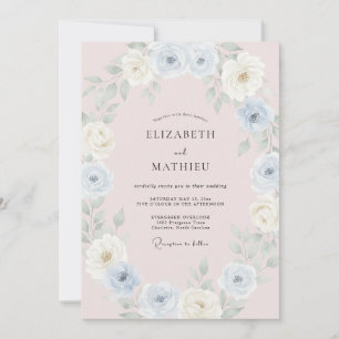 Rosa Himmelsbraut-Hochzeit im Frühling Einladung