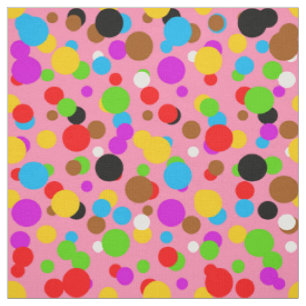 Rosa Hintergrund Farbige Punkte Design Stoff