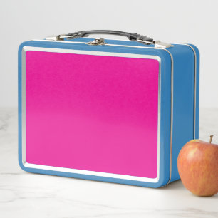 Rosa Hintergrund mit schwarzen Grenz-Design-Ideen Metall Brotdose
