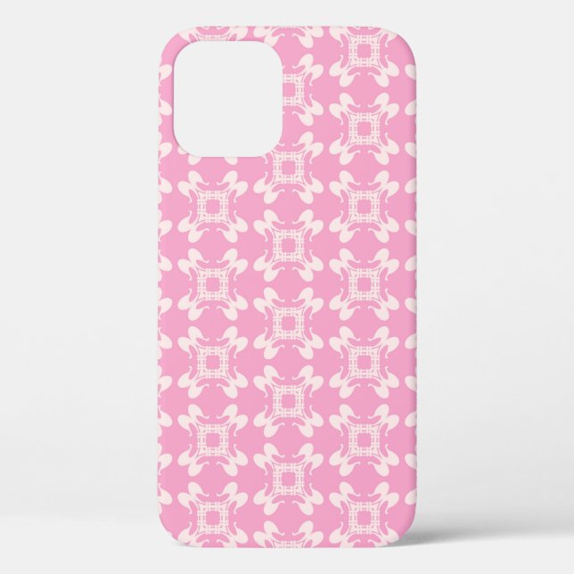 Rosa Hintergrund, modernes, nahtloses Muster. Vint Case-Mate iPhone Hülle (Rückseite)