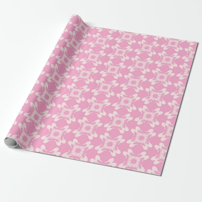 Rosa Hintergrund, modernes, nahtloses Muster. Vint Geschenkpapier (Ungerollt)