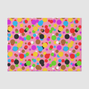 Rosa Hintergrundfarbe farbige Polka Punkte Seidenpapier