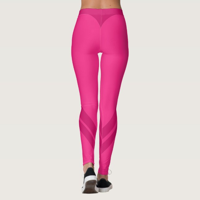 Rosa Hintern Form Leggings (Rückseite)