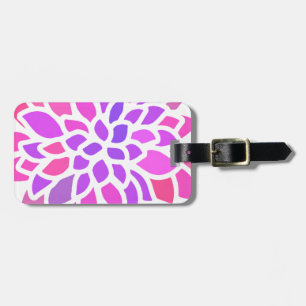 Rosa Hippie Blume Retro Moderne Gepäckanhänger