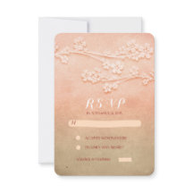 Rosa Hochzeit-RSVP-Karten