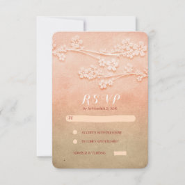 Rosa Hochzeit-RSVP-Karten RSVP Karte
