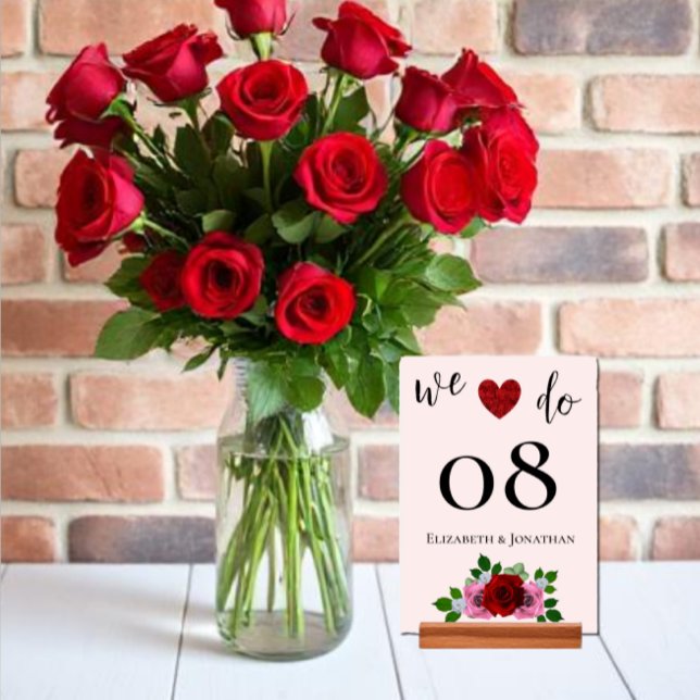 Rosa-Hochzeit Tischnummer (Von Creator hochgeladen)