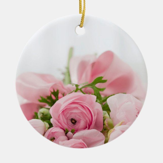 Rosa Hochzeiten Rose Keramik Ornament (Vorne)