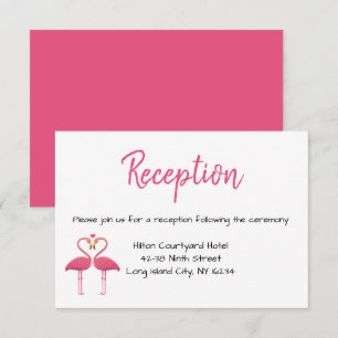 Rosa Hochzeitsempfang Flamingos - Tropischer Somme Einladung