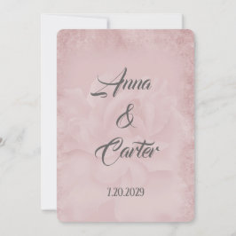 Rosa Hochzeitsgeschichte - Hintergrund Einladung