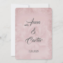Rosa Hochzeitsgeschichte - Hintergrund Einladung