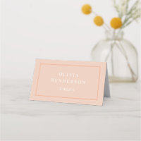 Rosa Hochzeitskarte für die Platzkarte