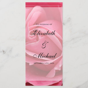 Rosa-Hochzeitsprogramm Programm