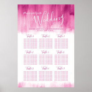 Rosa-Hochzeitstil-abstrakter Kunsttisch Poster