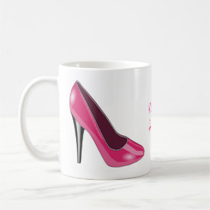 Rosa hohe Fersen-Schuh-Kaffee-Tasse Kaffeetasse