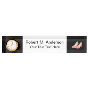 Rosa hoher Heels - elegante Fünfzigerjahre Girly Namensplakette