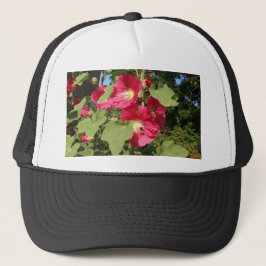 Rosa Hollyhock Truckerkappe
